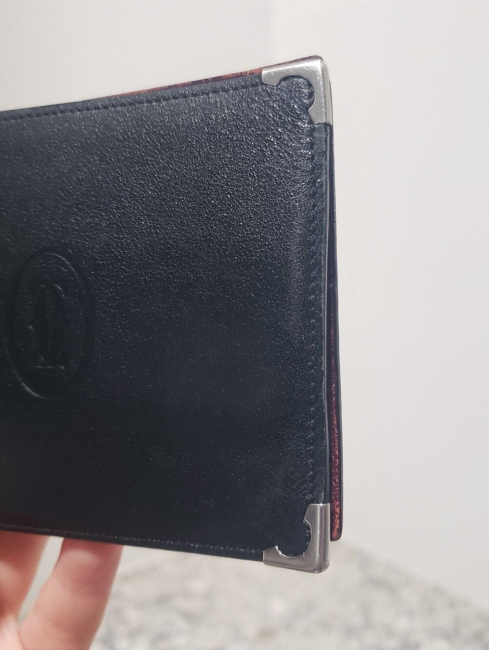 Cartier Must Black Calfskin Bifold Leather Wallet - Picture 3 of 11